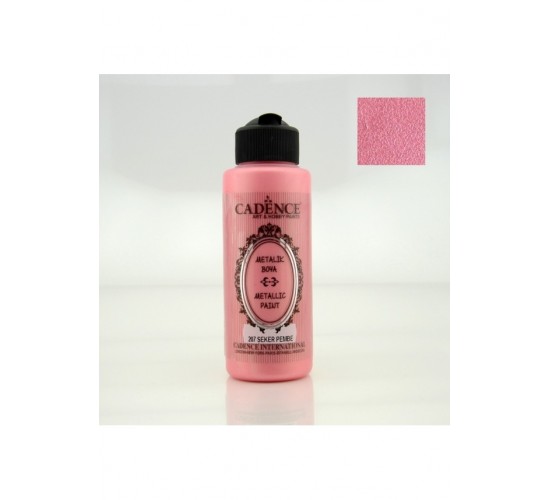 CADENCE SEDEFLİ METALİK BOYA ( 207 ŞEKER PEMBE  ) 120 ML